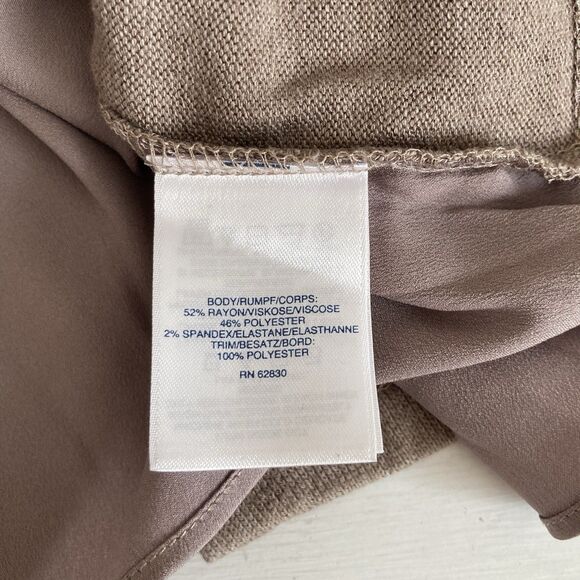 Lands End Womens Sweater Blouse Split Back Size 3X Beige Soft Lightweight - Picture 10 of 10